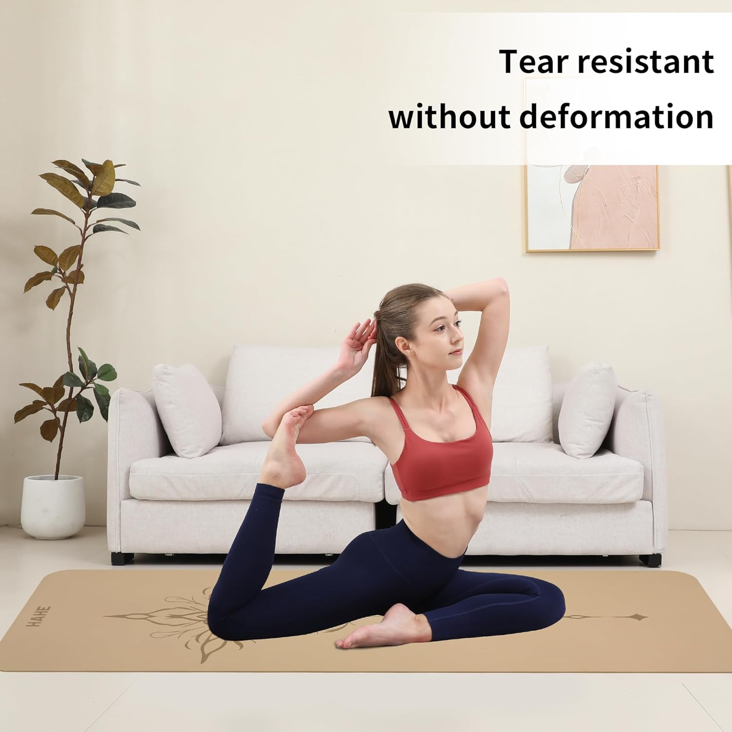 Yoga Mat Thick (8MM,1/3"), Eco-Friendly POE Non Slip Yoga Mat, High Rebound & Shock Absorption, Anti-Tear & Sweat-Resistant for Yoga, Fitness, Home, Workouts, Large Pilates Mats 72"x24" with Carrying Strap