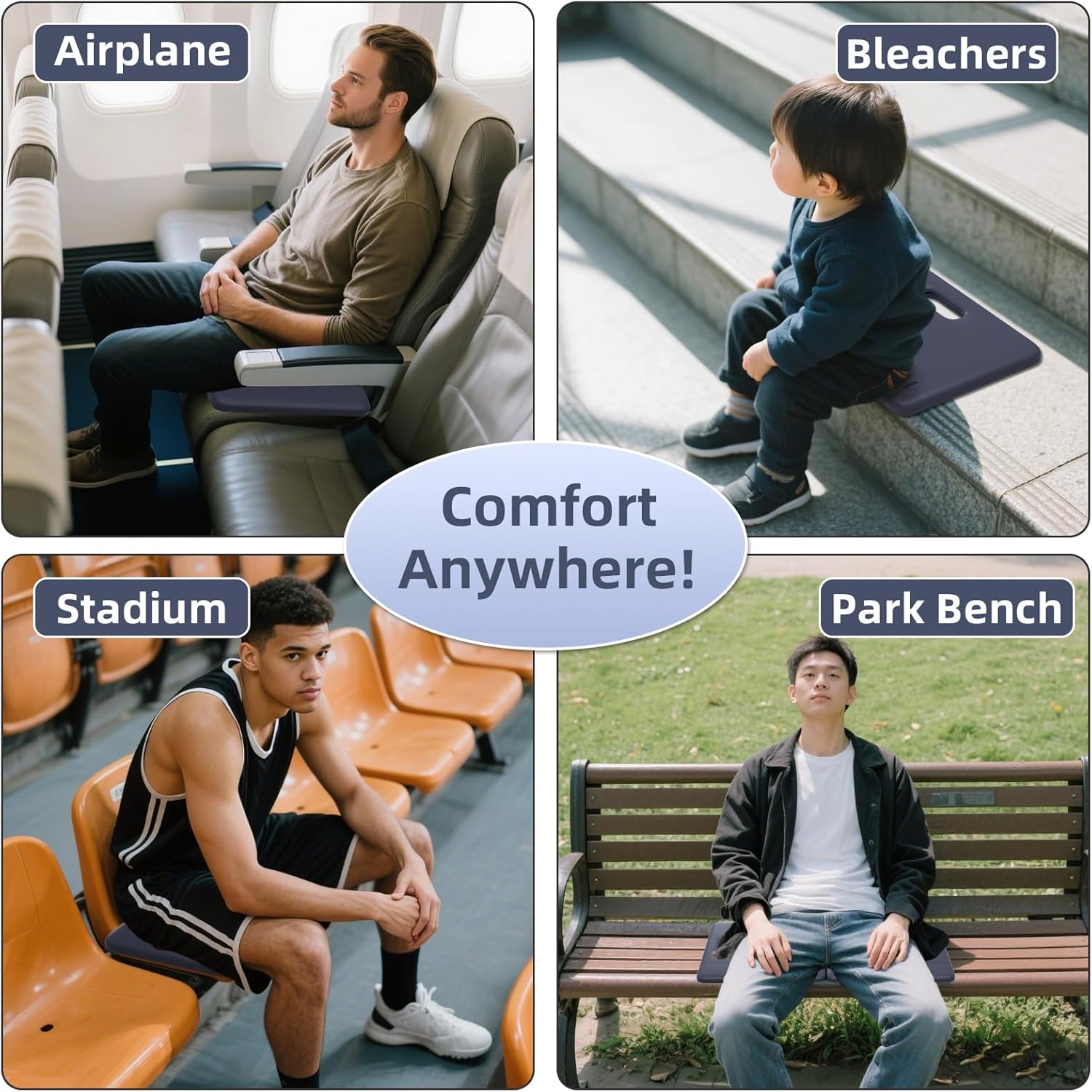 Foldable Yoga Kneeling Mat 1inch, TPE Soft Cushion for Knee Push-ups, Plank Support Pad, Elbow/Knee Support Folding Mat, Portable and Lightweight for Yoga Pilates, Fitness Exercise, Outdoor