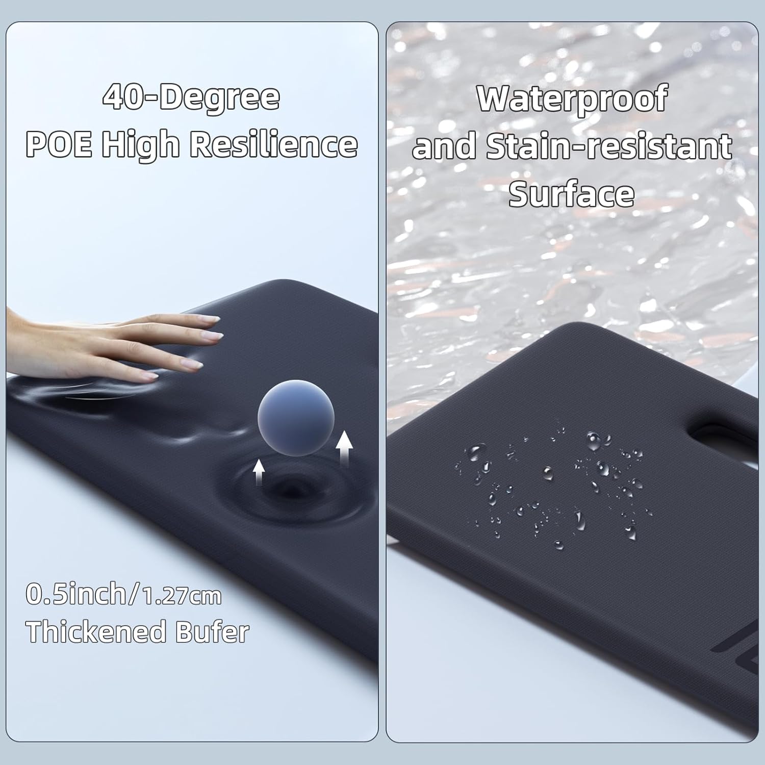 Foldable Yoga Kneeling Mat 1inch, TPE Soft Cushion for Knee Push-ups, Plank Support Pad, Elbow/Knee Support Folding Mat, Portable and Lightweight for Yoga Pilates, Fitness Exercise, Outdoor