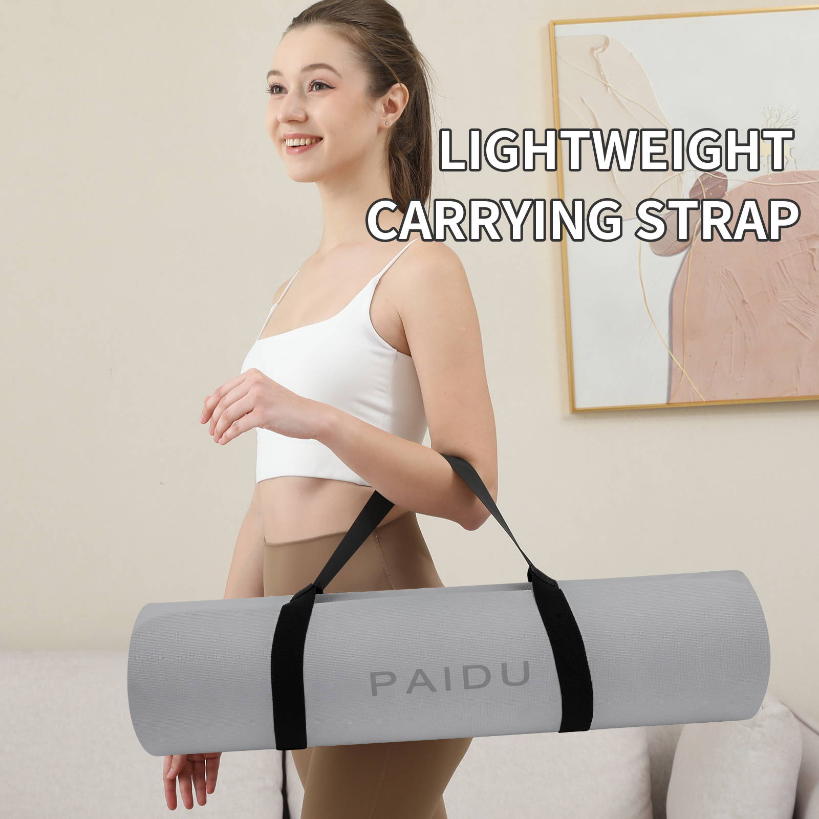 Yoga Mat Non Slip Anti-tear,extra thick-2/5 inch（10MM）High Resiliency Professional POE Yoga Mats for Women Men Kids,72"x24"inch,Workout, Yoga, Pilates and Floor Exercise, with Carrier Strap