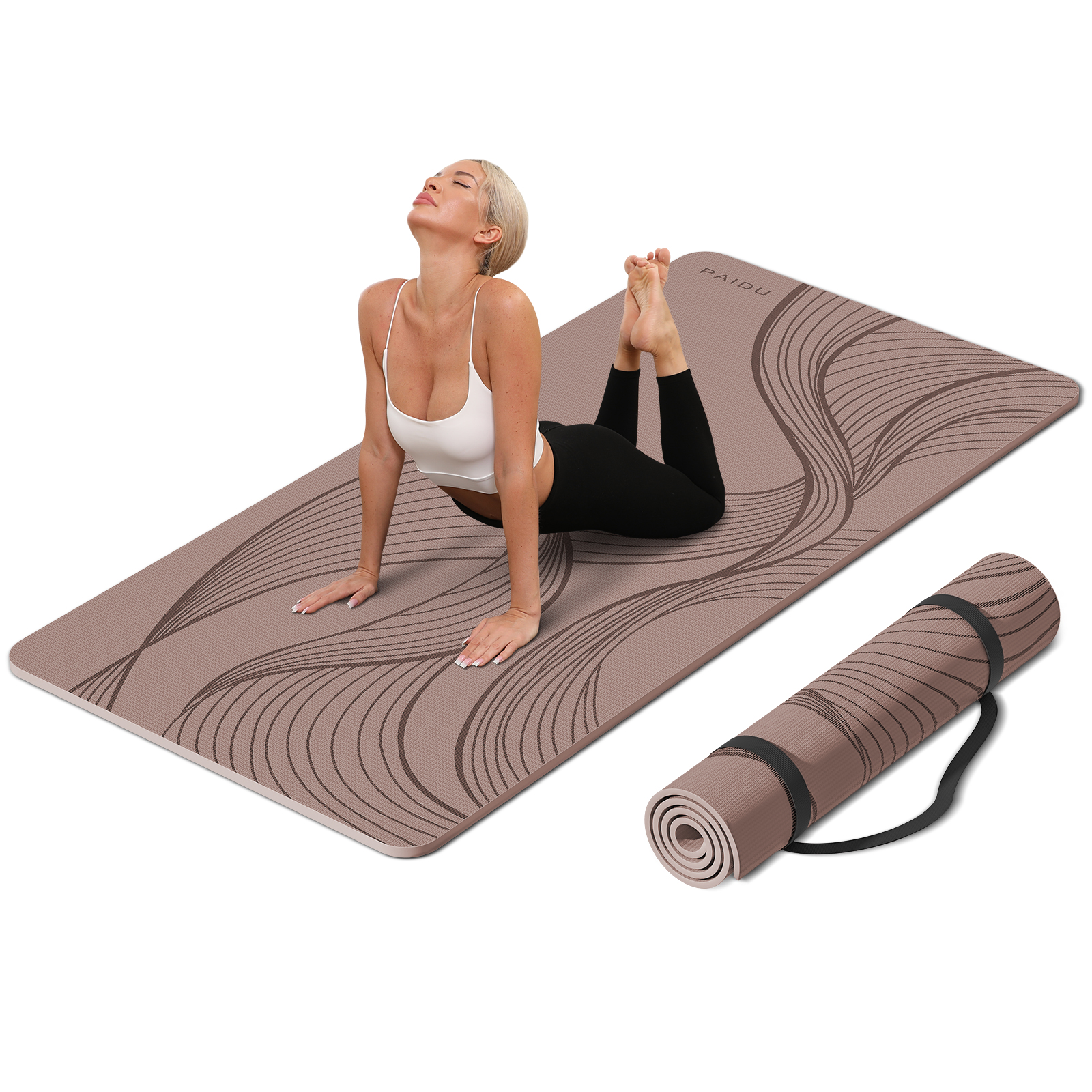 Large Yoga Mat-72’x36’x0.4’ Extra Width ＆ Thick,Comfortable,Non-Slip Exercise Mat-Works Great on All Floor for Stretching,Yoga Studio,Gym or Home Workouts