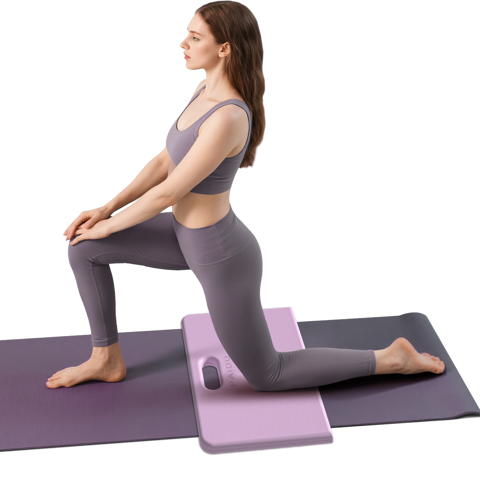 Yoga Knee Pad - 1 Inch Thick with Extra Cushioning, Pain-Free for Knees, Elbows, Wrists and Back | Foldable and Multi-Functional, Suitable for Home Gym, Pilates, Plank, Abdominal Training Fitness Mat