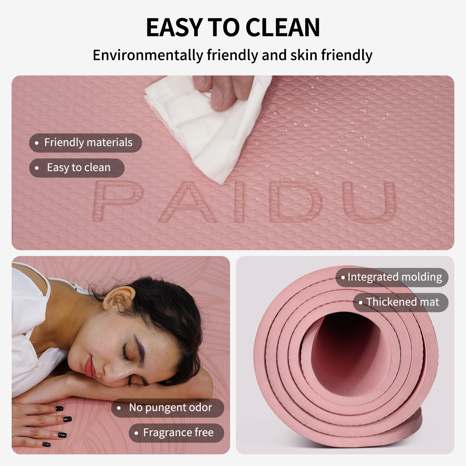 Large Yoga Mat-72’x36’x0.4’ Extra Width ＆ Thick,Comfortable,Non-Slip Exercise Mat-Works Great on All Floor for Stretching,Yoga Studio,Gym or Home Workouts