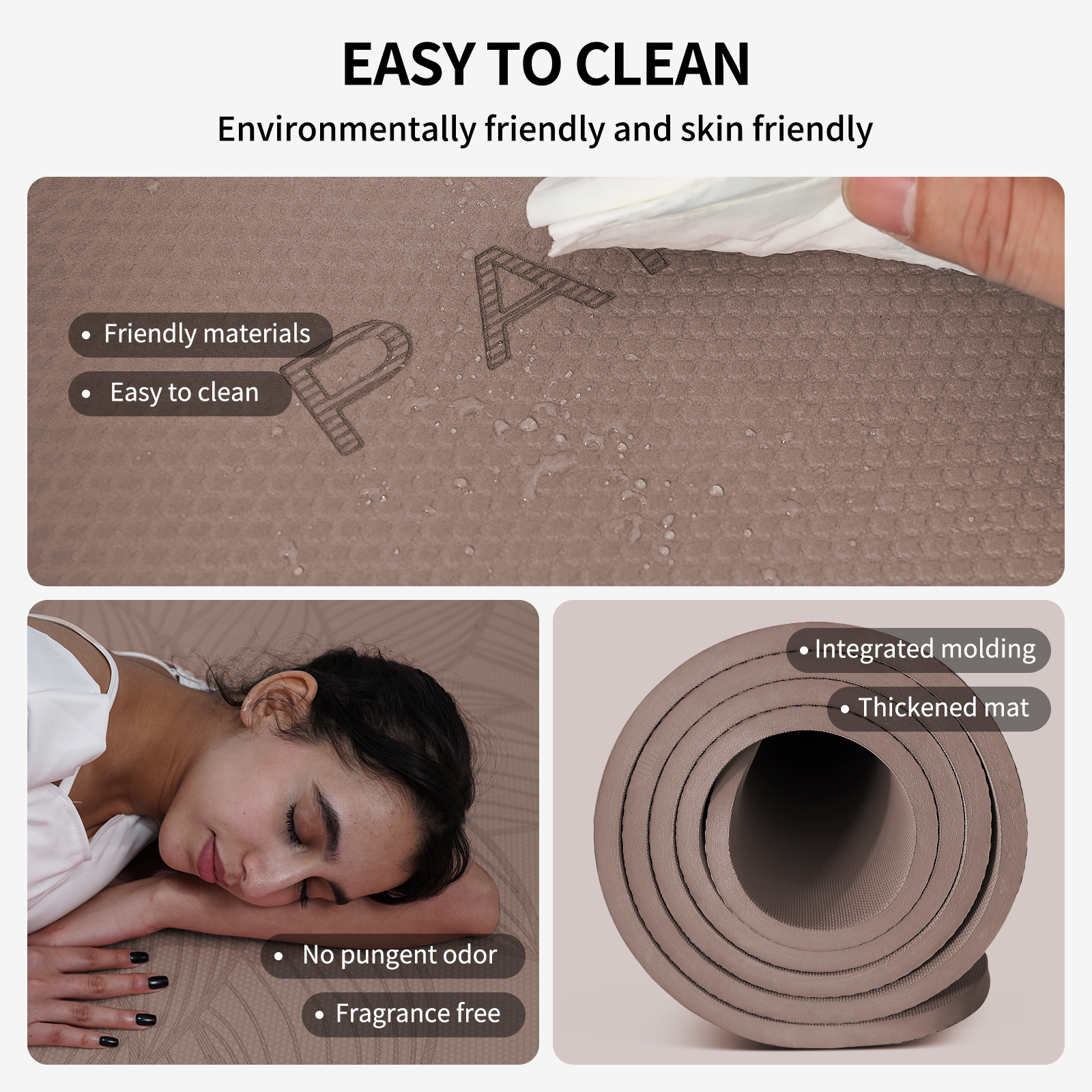 Large Yoga Mat-72’x36’x0.4’ Extra Width ＆ Thick,Comfortable,Non-Slip Exercise Mat-Works Great on All Floor for Stretching,Yoga Studio,Gym or Home Workouts