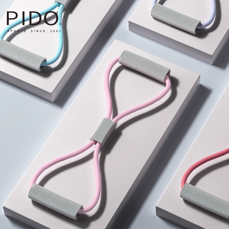 PIDO Colorful Home Fitness Yoga Figure 8 Pullers Improves Hunchback Pullers Resistance Band
