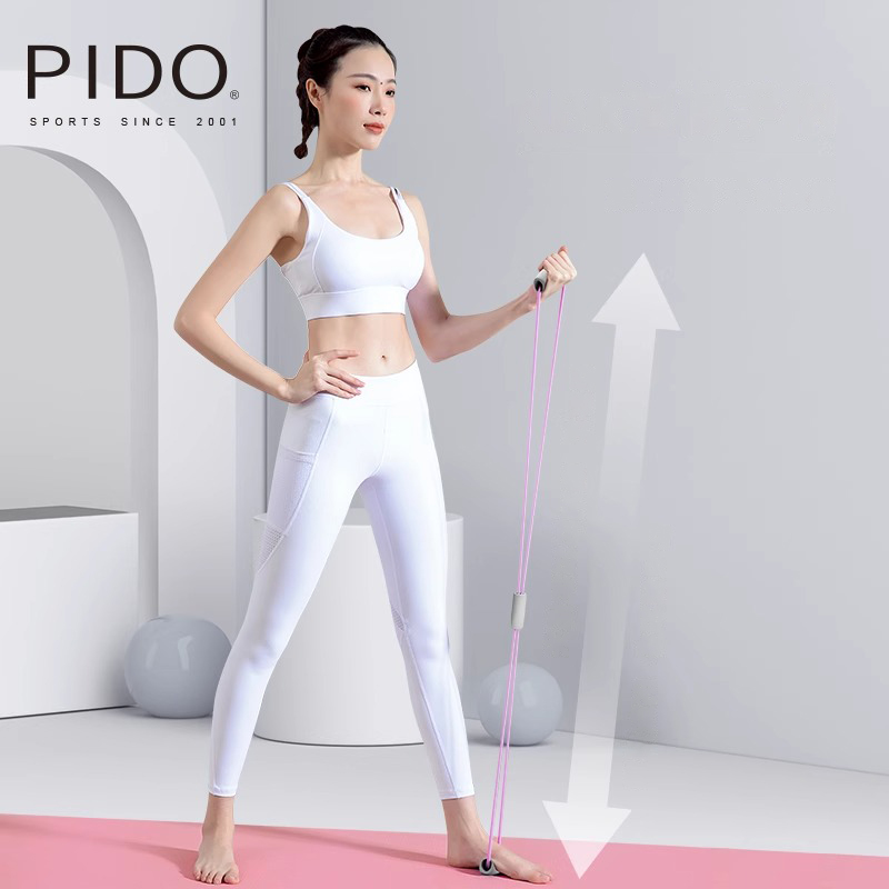 PIDO Colorful Home Fitness Yoga Figure 8 Pullers Improves Hunchback Pullers Resistance Band