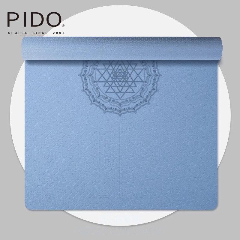 PIDO Bluish Grey Two-Person TPE Yoga Mats Eco-friendly 6/8mm Wholesale | Yoga Mat Supplier