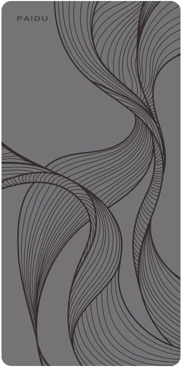 PIDO Large yoga mat extra wide and thick, comfortable non-slip exercise mat flooring for stretching, yoga studio, gym or home workout Grey