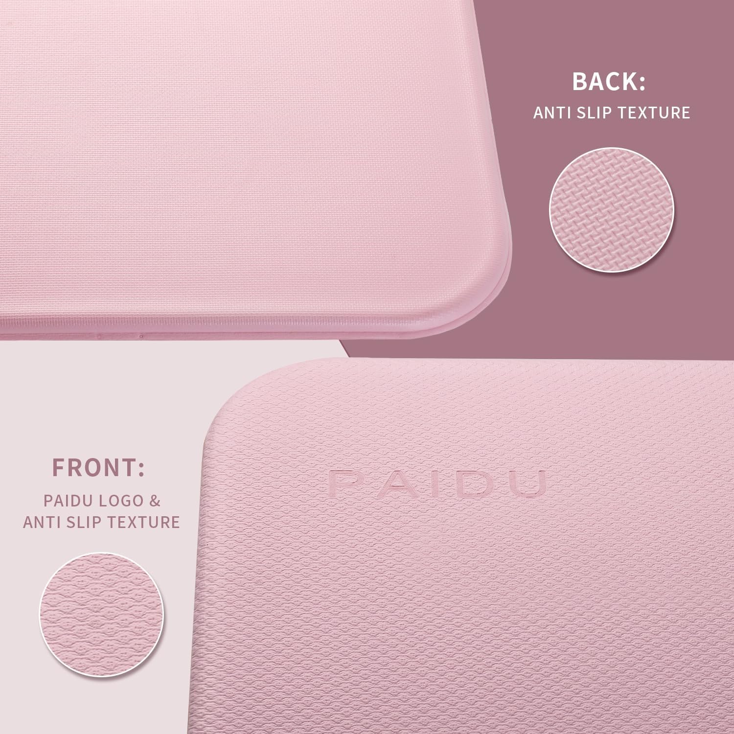 PIDO Foldable Yoga mat -10mm thick, POE material, portable multi