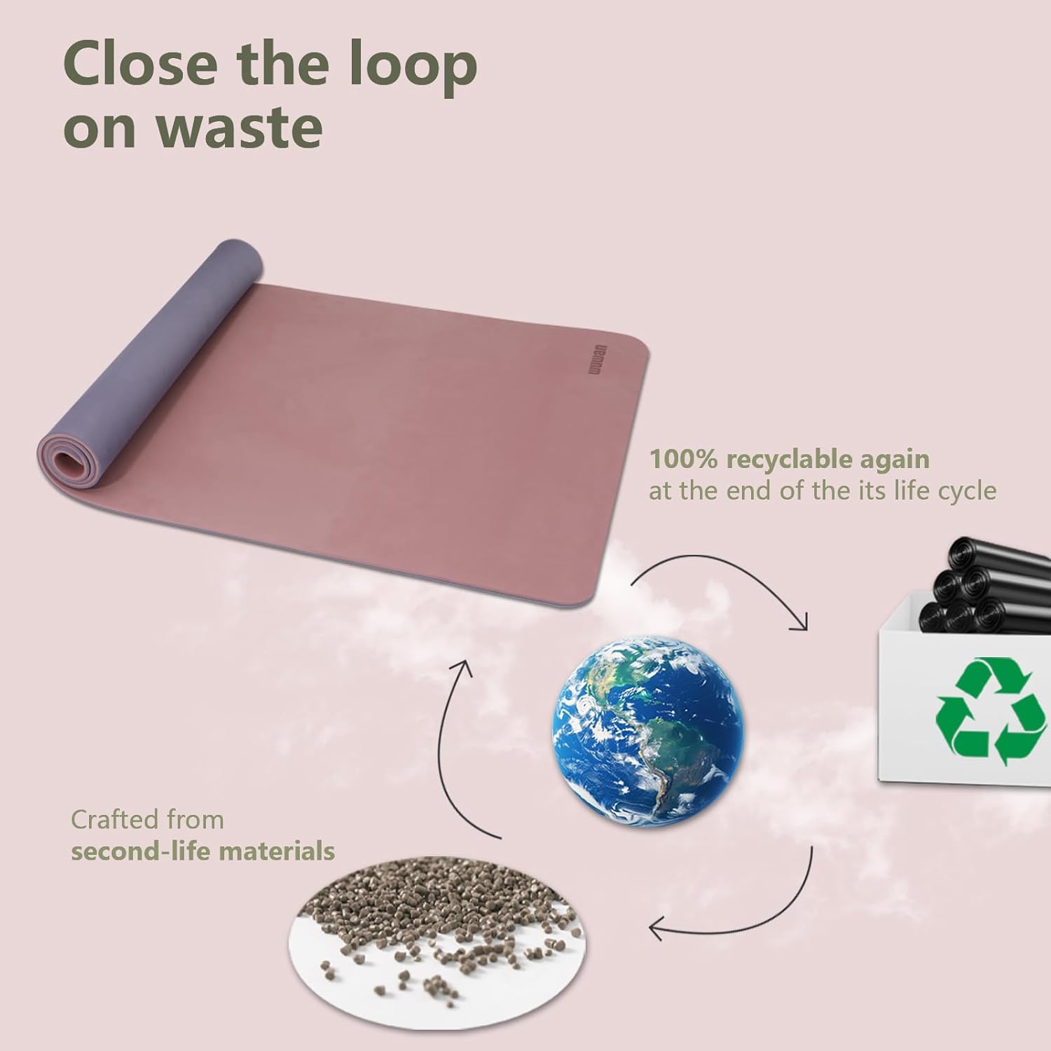 Large Yoga Mat - 80CM Wide Yoga Matt Non-Slip Thick 1/3 Inch Eco-Friendly Exercise Mat with Carrying Strap for Women Yoga, Pilates, Home Workouts (72x32")