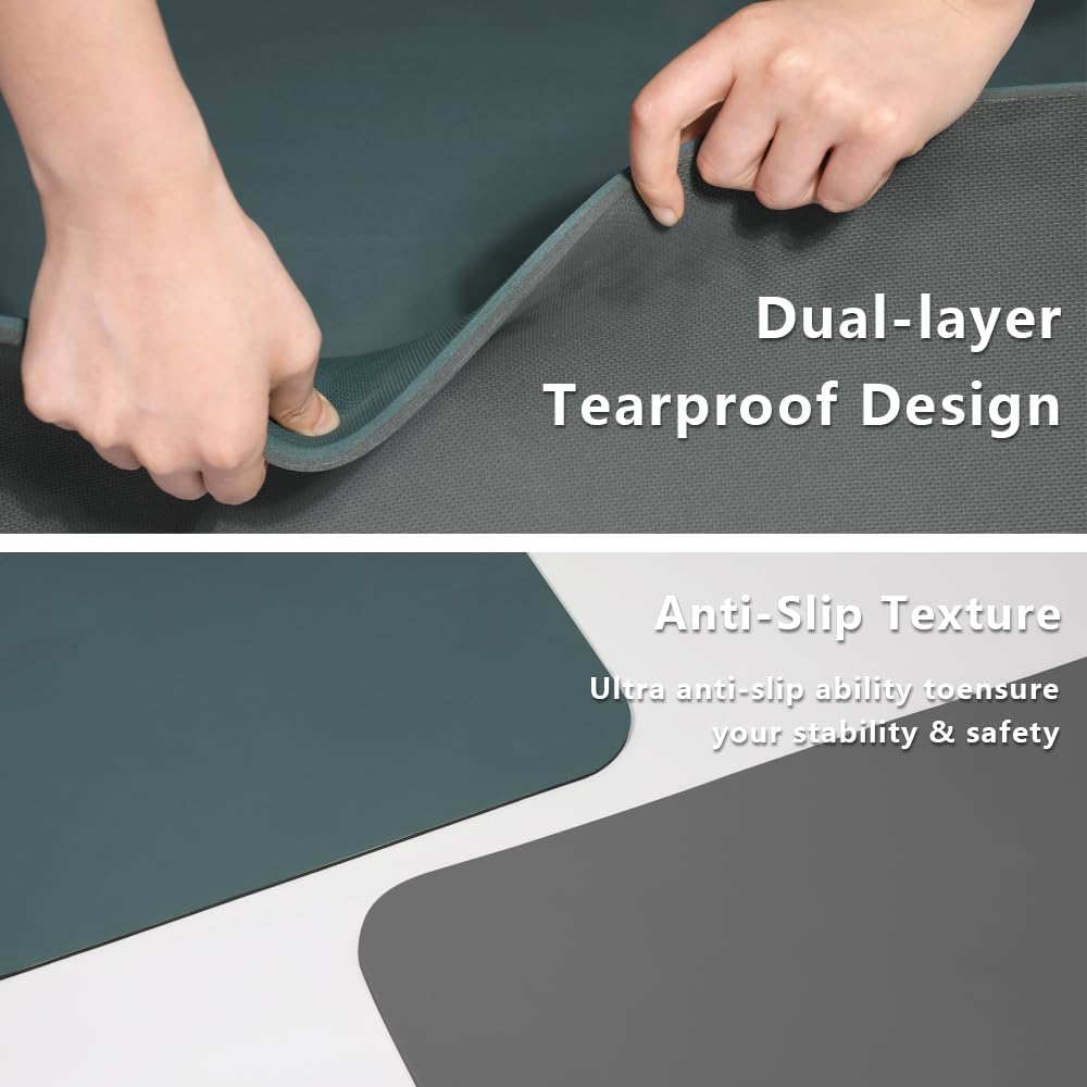 Large Yoga Mat - 80CM Wide Yoga Matt Non-Slip Thick 1/3 Inch Eco-Friendly Exercise Mat with Carrying Strap for Women Yoga, Pilates, Home Workouts (72x32")