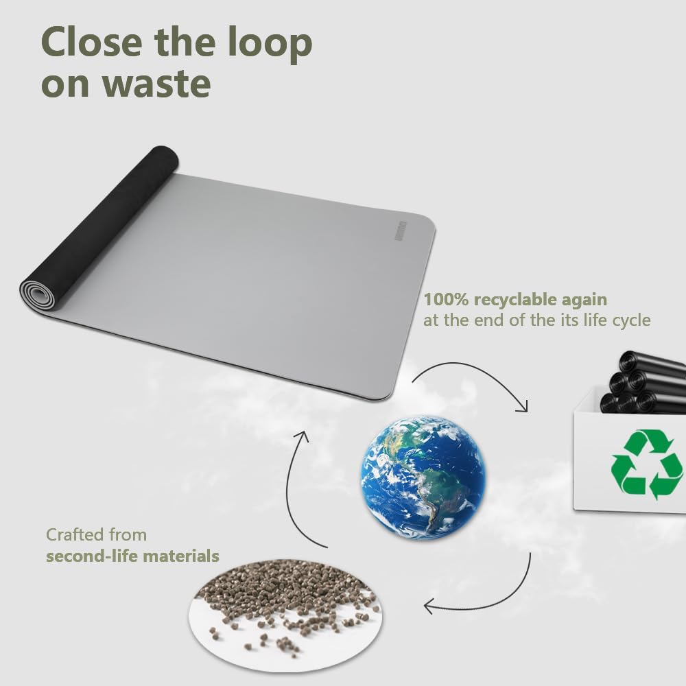 Large Yoga Mat - 80CM Wide Yoga Matt Non-Slip Thick 1/3 Inch Eco-Friendly Exercise Mat with Carrying Strap for Women Yoga, Pilates, Home Workouts (72x32")