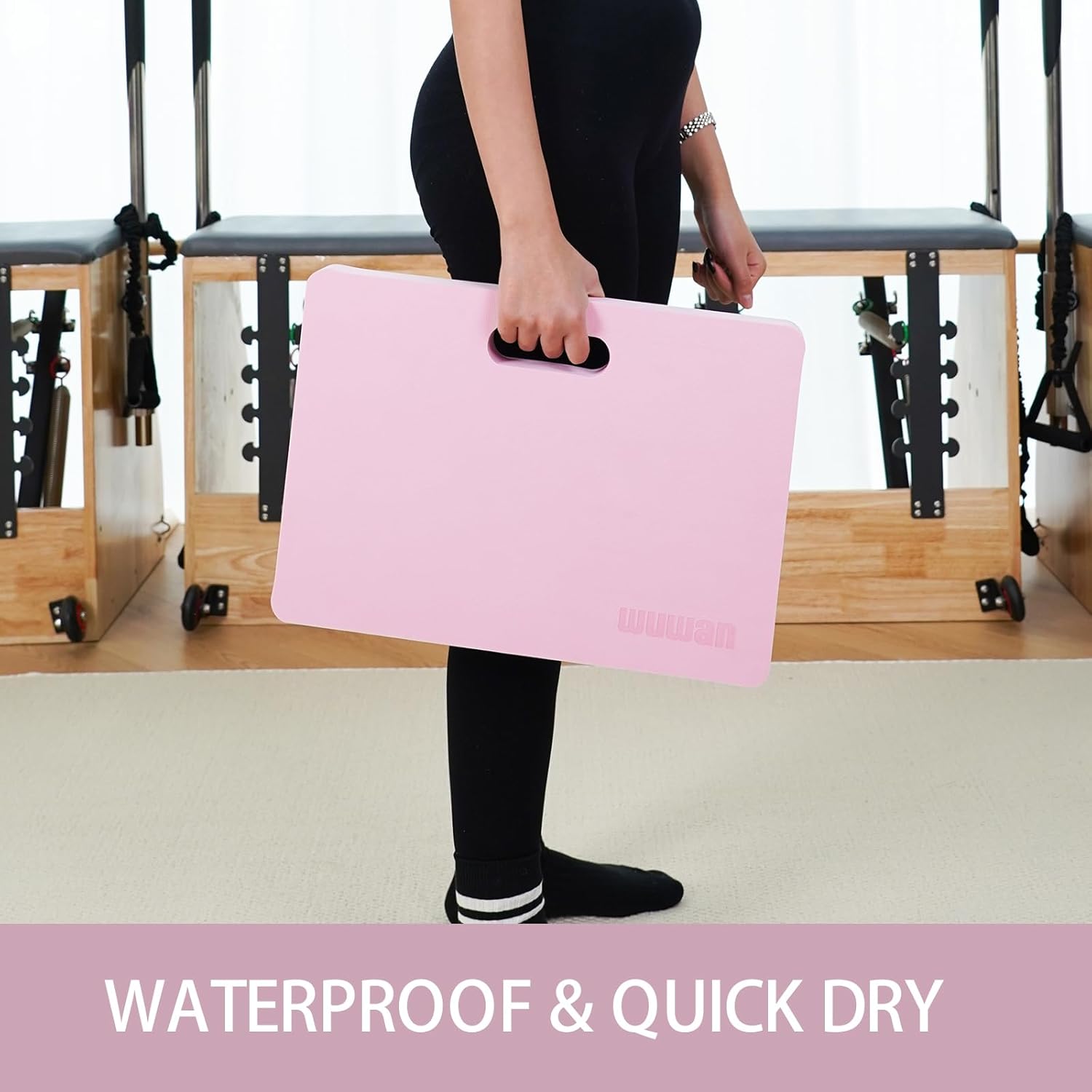 Yoga kneeling mat, 1.5in Thick,Knee Push-ups, Plank Support & Yoga Elbows/Knees Mat Provides Cushion for Kneeling & Elbows Pink