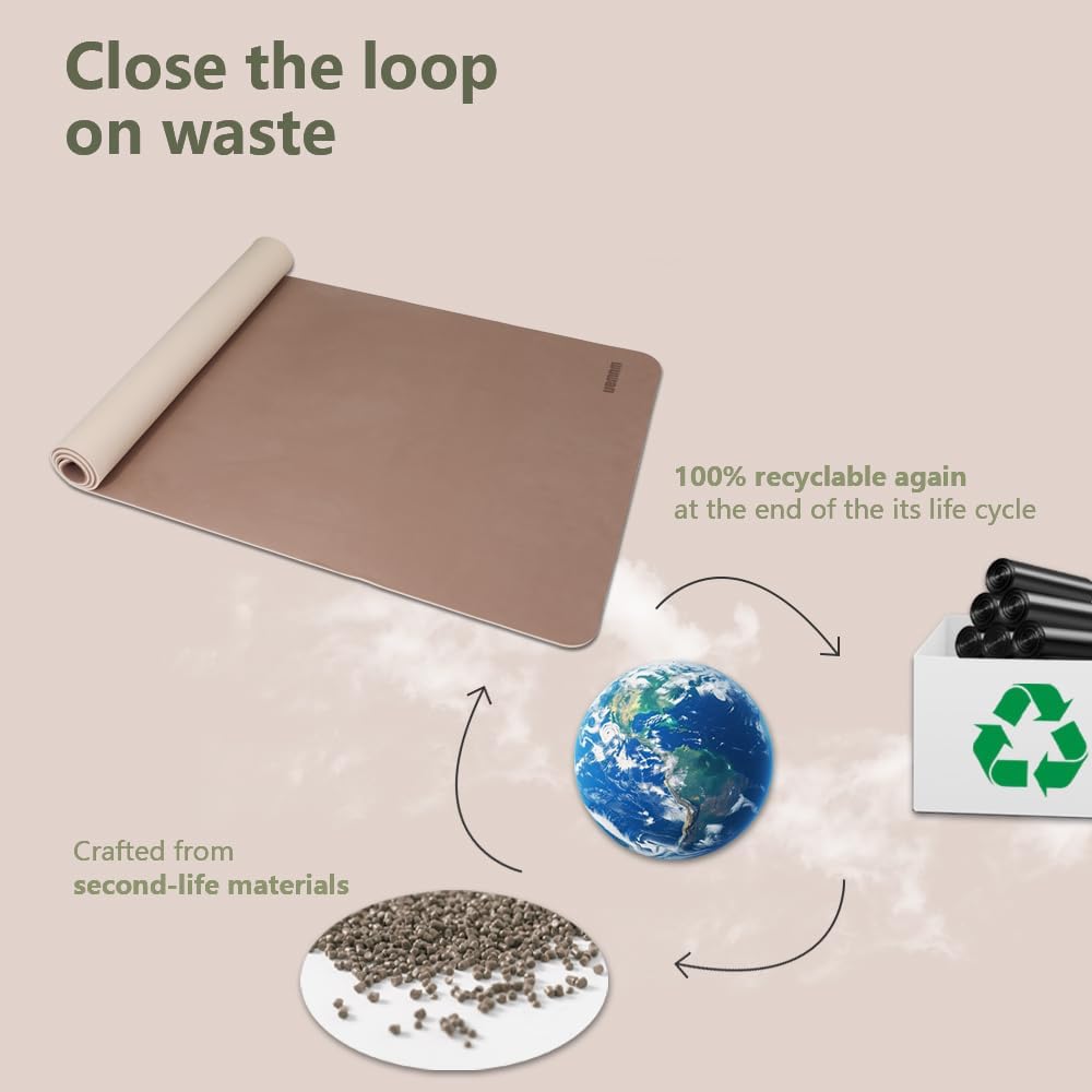 Large Yoga Mat - 80CM Wide Yoga Matt Non-Slip Thick 1/3 Inch Eco-Friendly Exercise Mat with Carrying Strap for Women Yoga, Pilates, Home Workouts (72x32")