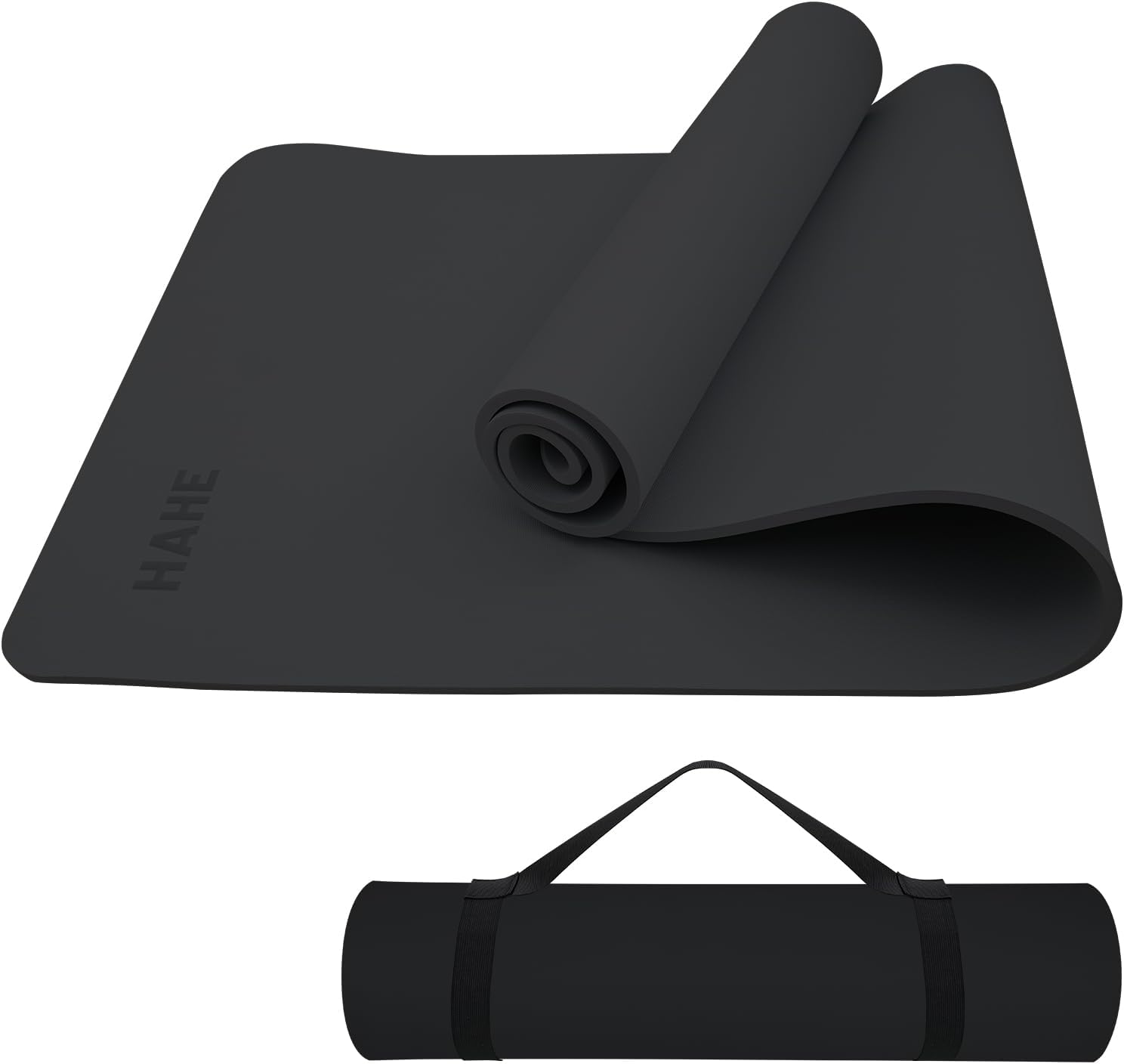 Non Slip Yoga Mat Thick,POE Material High Rebound,Durable & Sweat Absorbent, for All Yoga Styles, Pilates & Home Floor Workouts with Carrying Strap
