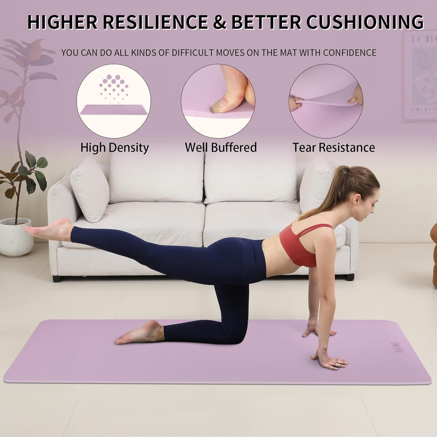 Extra Wide yoga mat 70cm Non Slip POE Exercise Mat Eco Friendly High Resiliency Fitness Mats With Strap for Women,gymnastics, Pilates, Home, Floor, Workout (72" x 27.5" x 0.32")