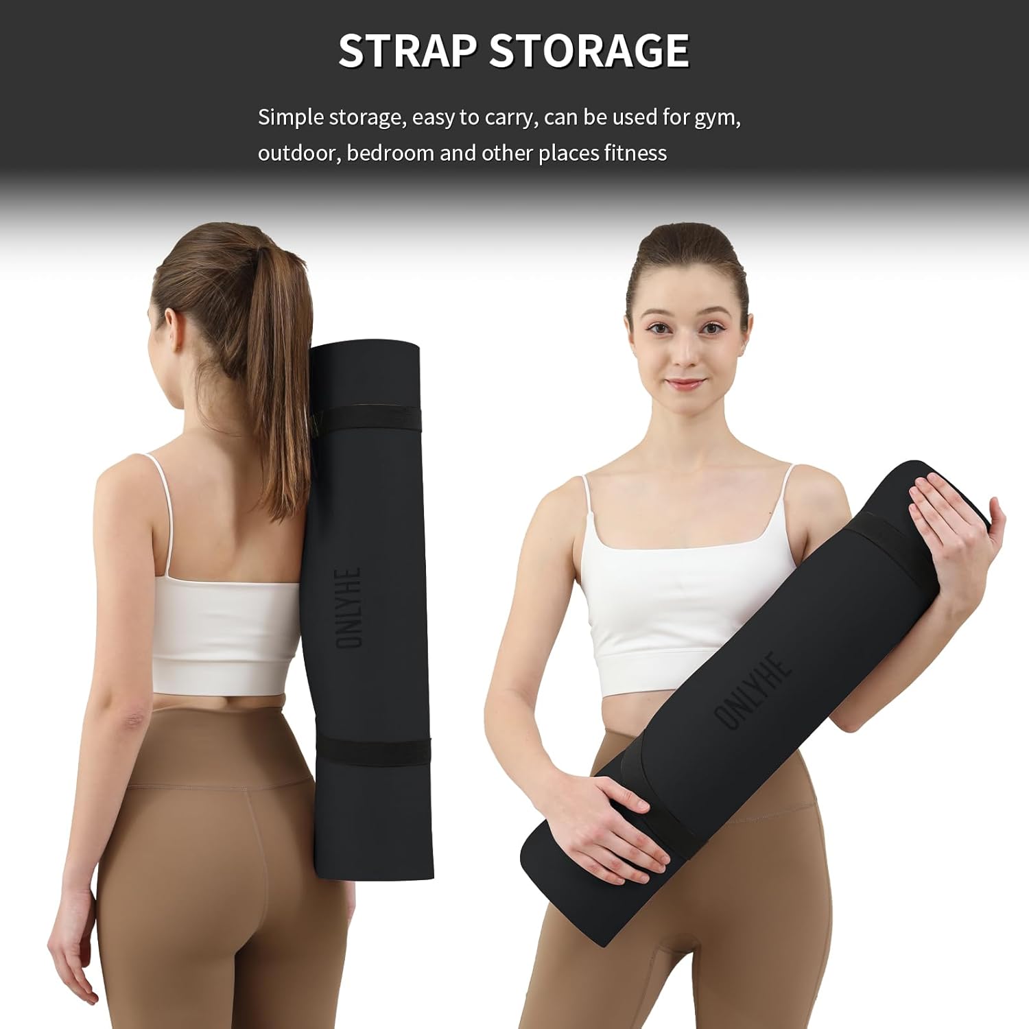 Extra Wide yoga mat 70cm Non Slip POE Exercise Mat Eco Friendly High Resiliency Fitness Mats With Strap for Women,gymnastics, Pilates, Home, Floor, Workout (72" x 27.5" x 0.32")