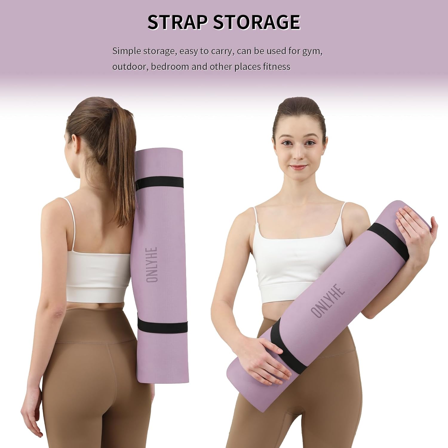 Extra Wide yoga mat 70cm Non Slip POE Exercise Mat Eco Friendly High Resiliency Fitness Mats With Strap for Women,gymnastics, Pilates, Home, Floor, Workout (72" x 27.5" x 0.32")