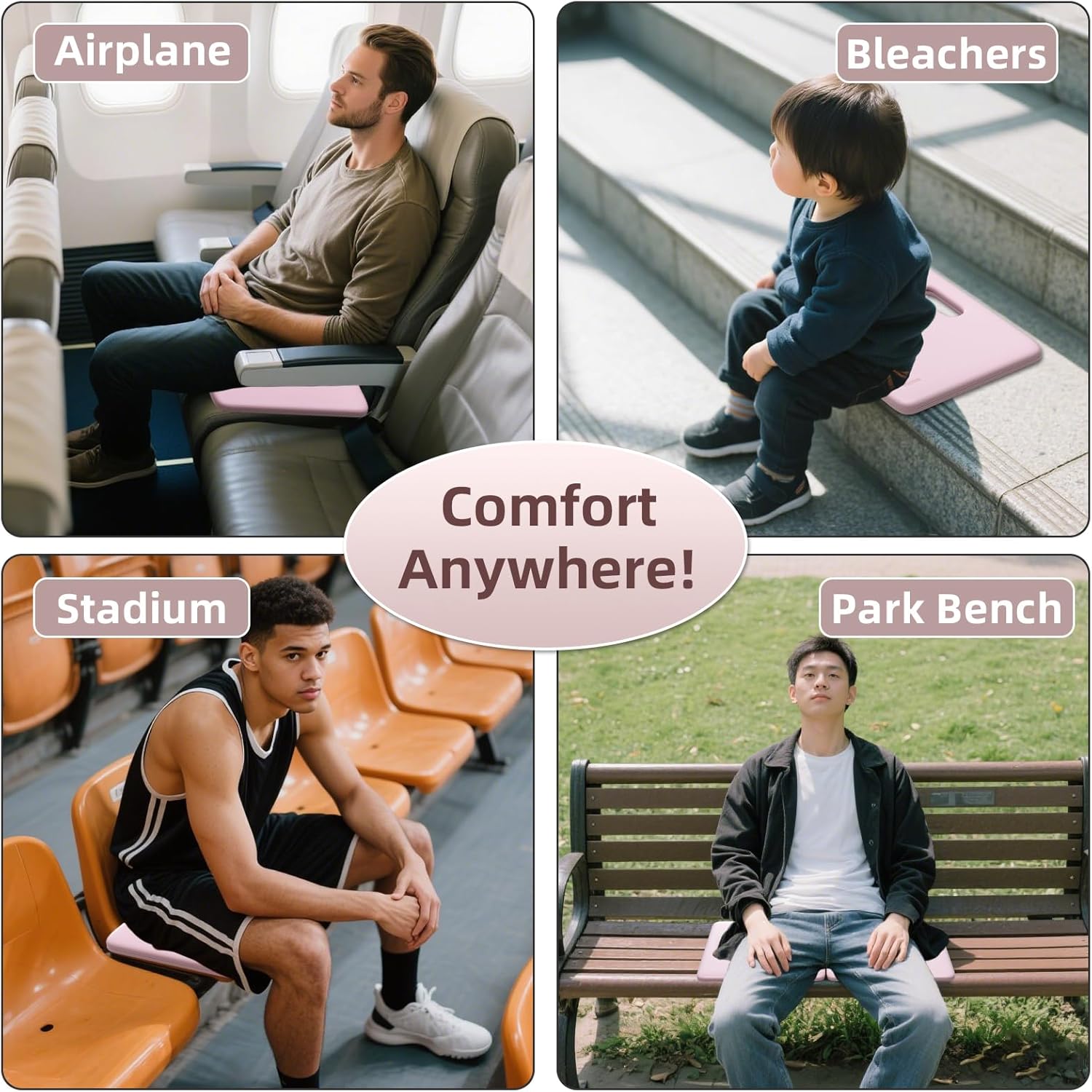 Foldable Yoga Kneeling Mat 1inch, TPE Soft Cushion for Knee Push-ups, Plank Support Pad, Elbow/Knee Support Folding Mat, Portable and Lightweight for Yoga Pilates, Fitness Exercise, Outdoor