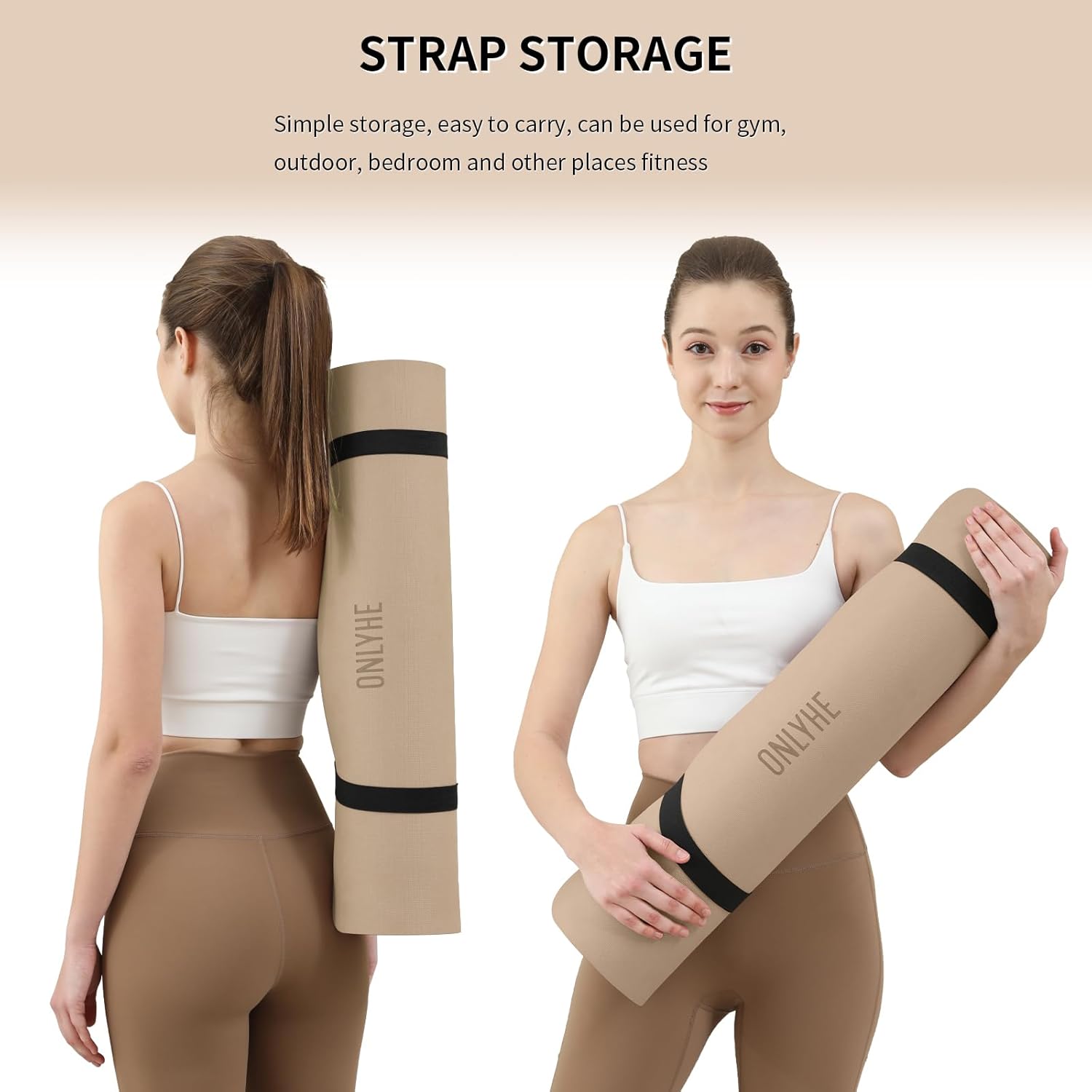 Extra Wide yoga mat 70cm Non Slip POE Exercise Mat Eco Friendly High Resiliency Fitness Mats With Strap for Women,gymnastics, Pilates, Home, Floor, Workout (72" x 27.5" x 0.32")