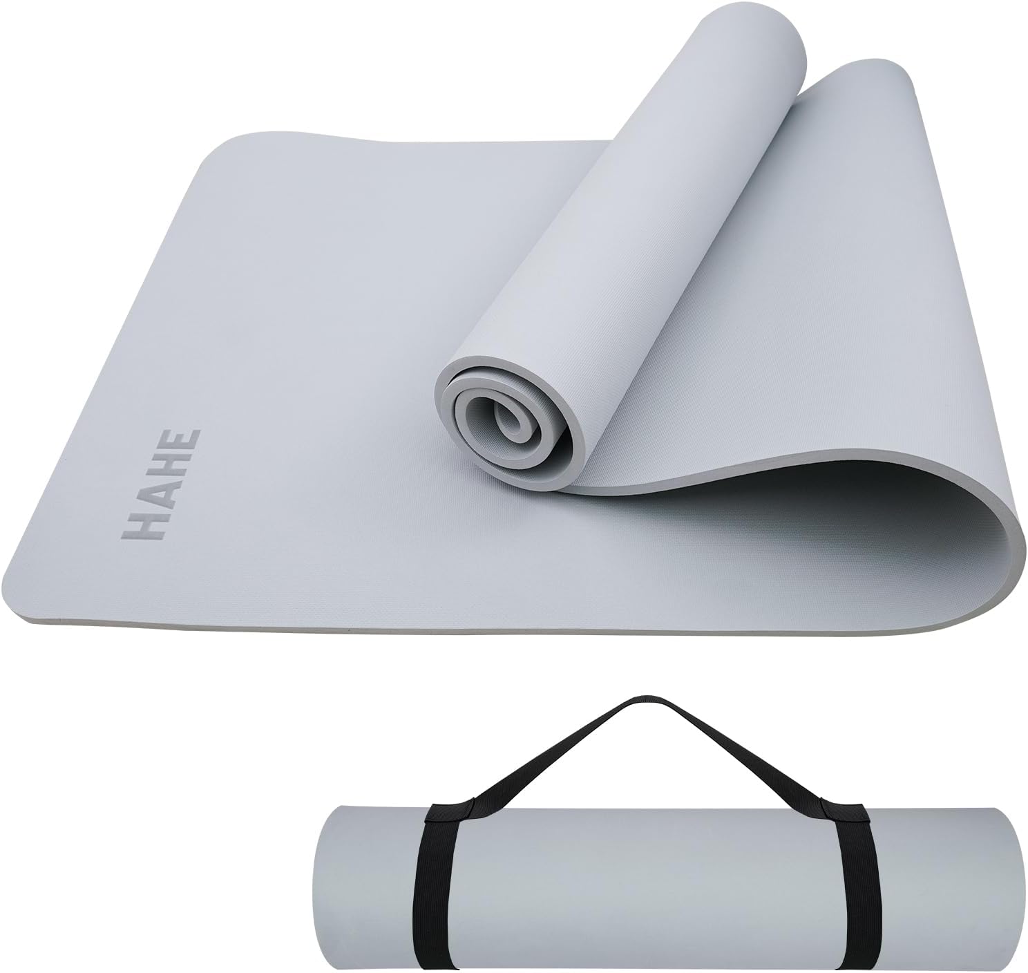 Non Slip Yoga Mat Thick,POE Material High Rebound,Durable & Sweat Absorbent, for All Yoga Styles, Pilates & Home Floor Workouts with Carrying Strap