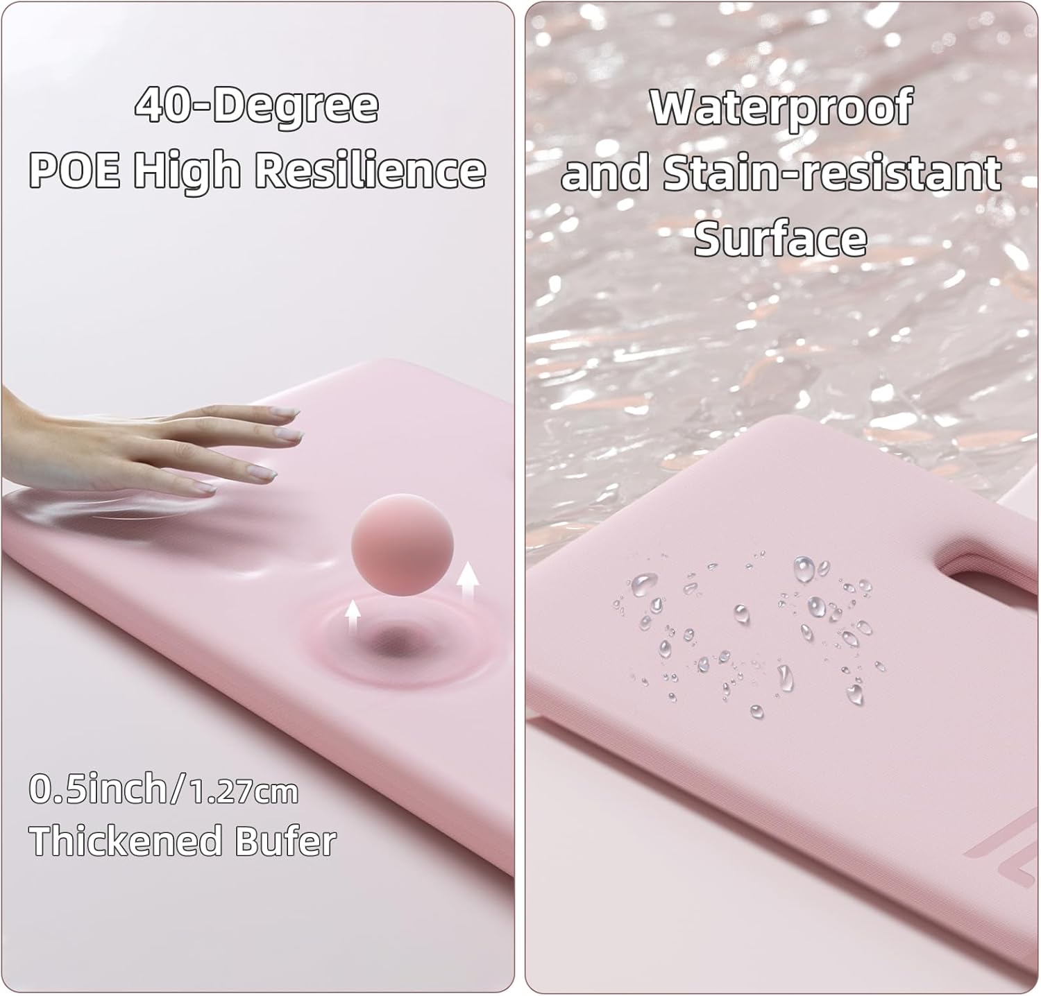 Foldable Yoga Kneeling Mat 1inch, TPE Soft Cushion for Knee Push-ups, Plank Support Pad, Elbow/Knee Support Folding Mat, Portable and Lightweight for Yoga Pilates, Fitness Exercise, Outdoor