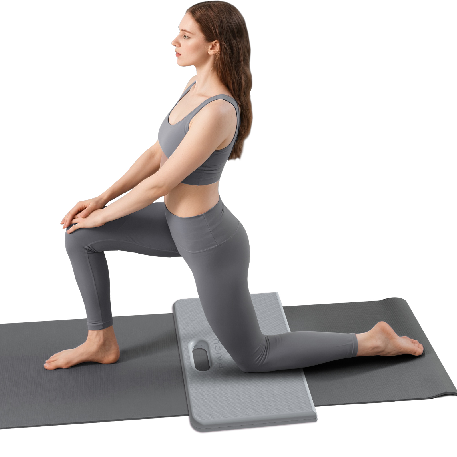 Yoga Knee Pad - 1 Inch Thick with Extra Cushioning, Pain-Free for Knees, Elbows, Wrists and Back | Foldable and Multi-Functional, Suitable for Home Gym, Pilates, Plank, Abdominal Training Fitness Mat