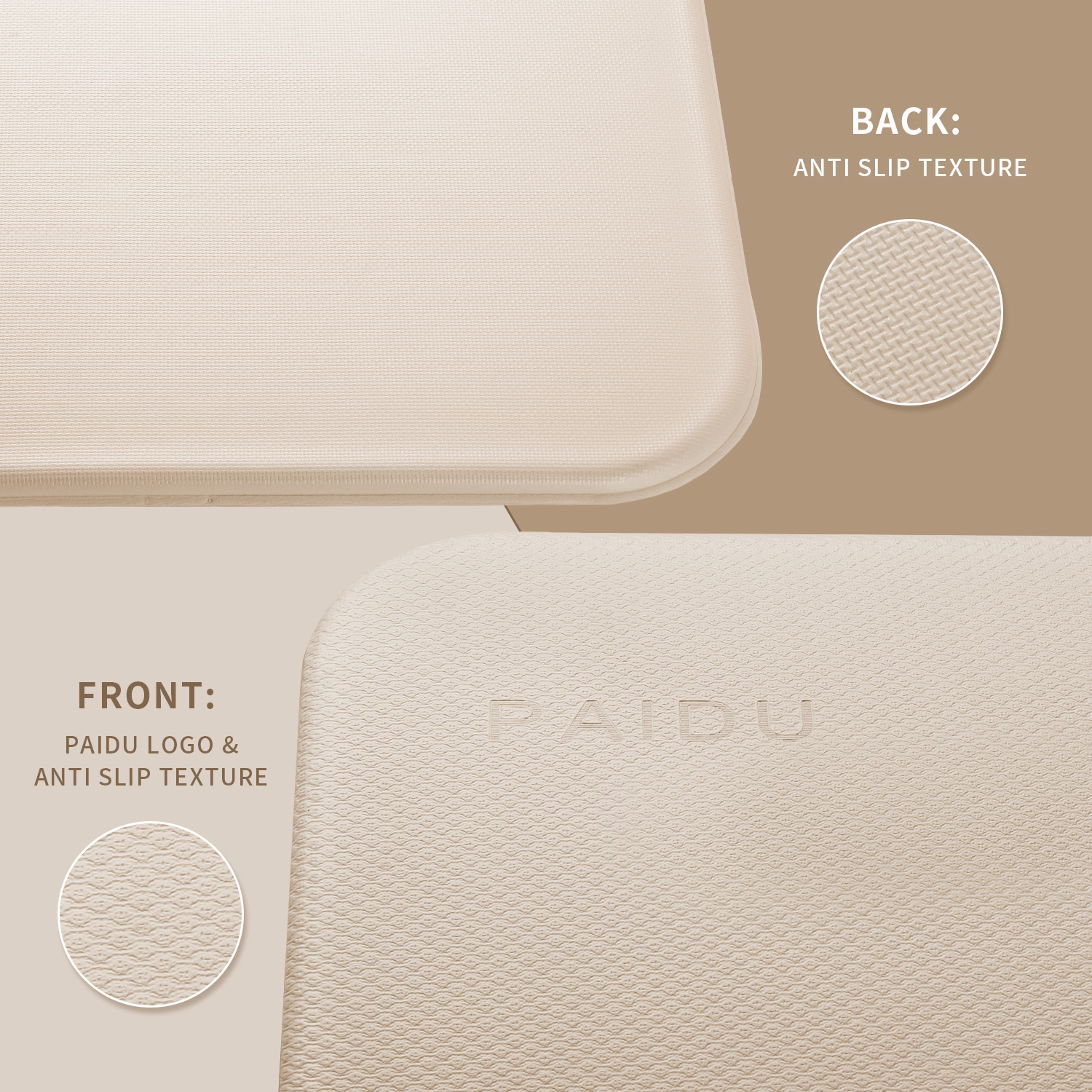 Foldable Yoga Mat - 10mm Extra Thick, 75"26" Non-Slip Exercise Fitness Mat | SGS Eco-Certified, Portable for Yoga/Pilates/Studio/Home Workout