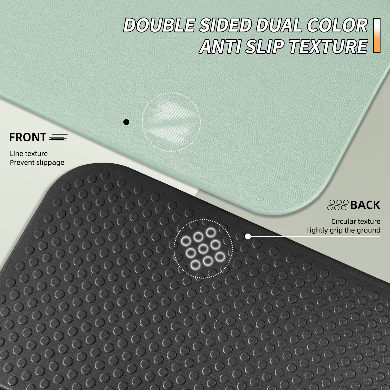 Foldable Fitness Yoga Mat | 2/5" (10MM) Extra Thick | SGS Certified Non-Slip TPE | 75x26" Extra Long-Wide | Portable & Easy Store | for Yoga, Pilates, Home Gym & Full-Body Workouts