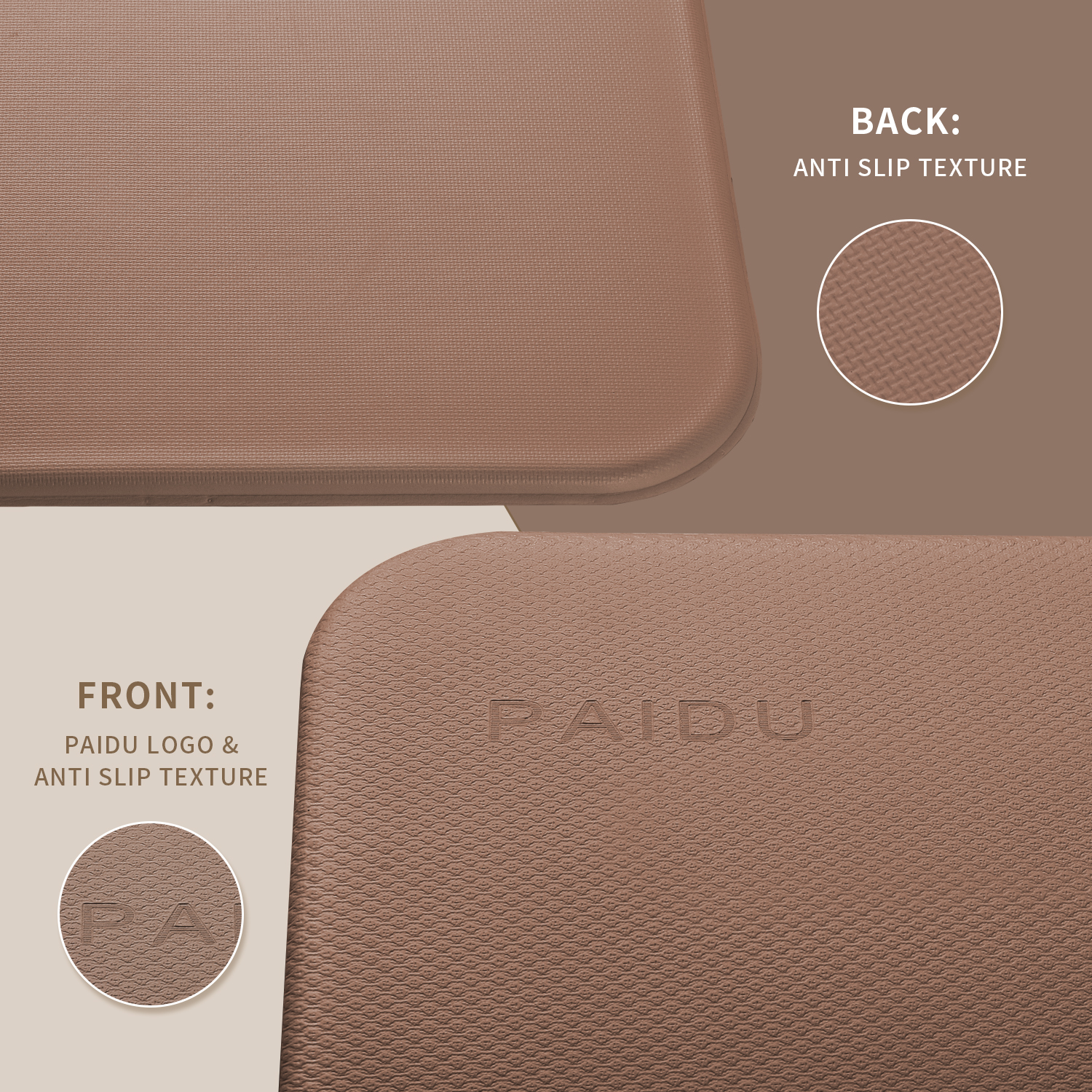 Foldable Yoga Mat - 10mm Extra Thick, 75"26" Non-Slip Exercise Fitness Mat | SGS Eco-Certified, Portable for Yoga/Pilates/Studio/Home Workout